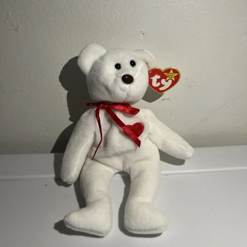 Ty Beanie Baby Valentino the Teddy Bear 1994 Brown Nose Retired with tags